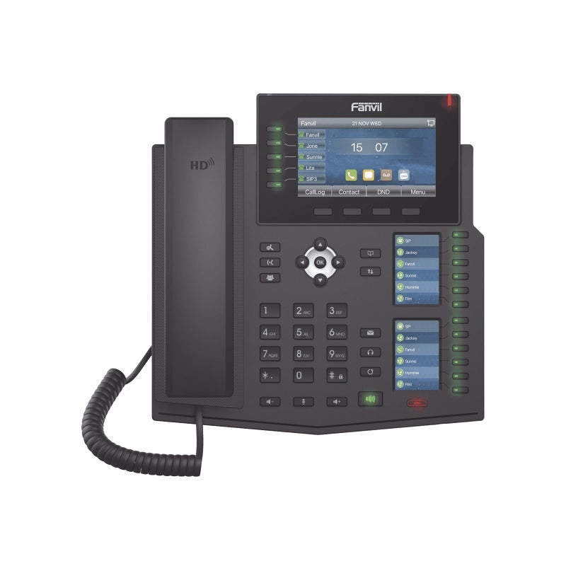 Fanvil X6U 6 line Ultra-Elegant Gigabit Triple Color Screen Phone,60 DSS - Image 2